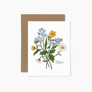 Fleurs sauvages "Merci" | Carte de souhaits