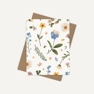 Fleurs pressées | Carte de souhaits